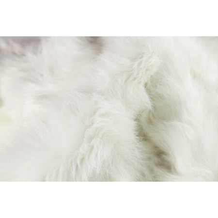 Homeroots 5 x 6 in. Sheepskin Rug Off White 317188
